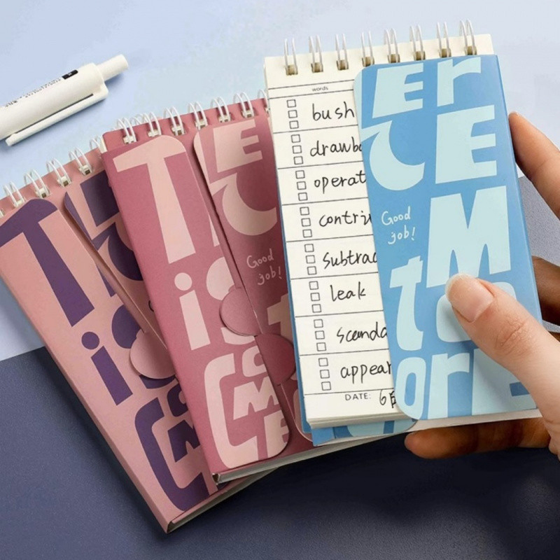 

1pc Pink Pocket Word Memory Book，Portable Vocabulary Notebook，Language Word Book，Personalized Planning & Learning Aid