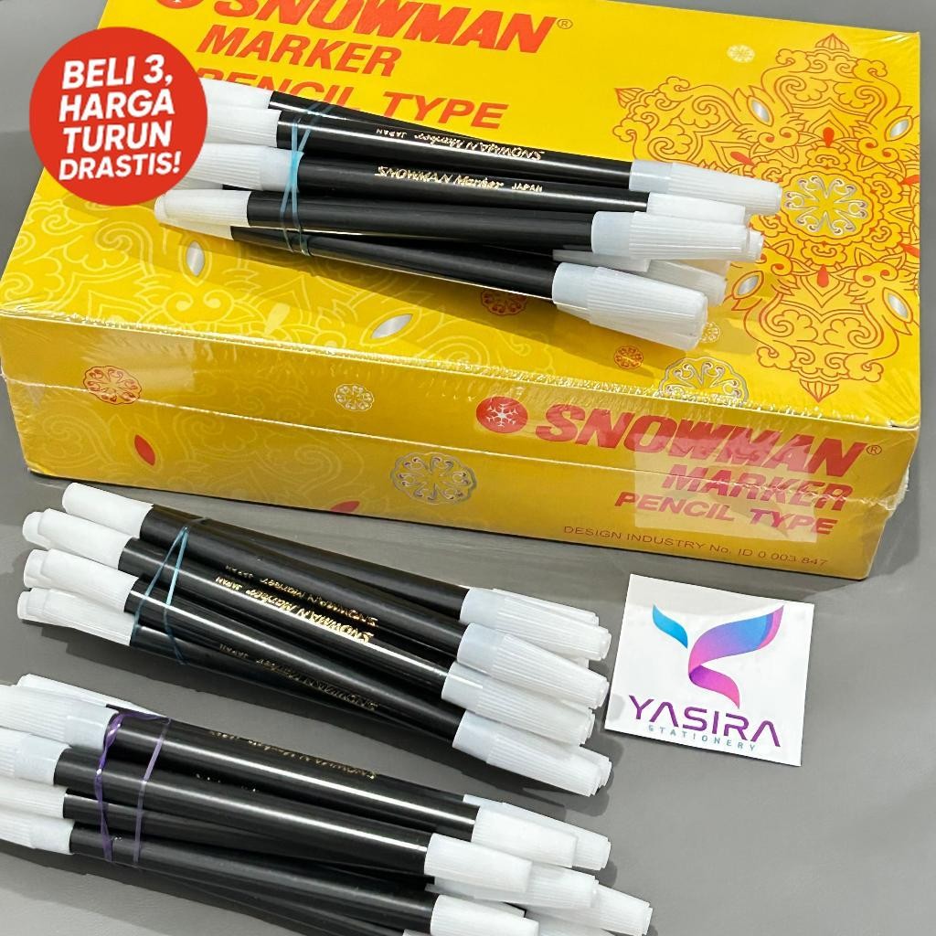 

SELUSIN 12 PCS Spidol Lepas Kecil Warna Artline Snowman