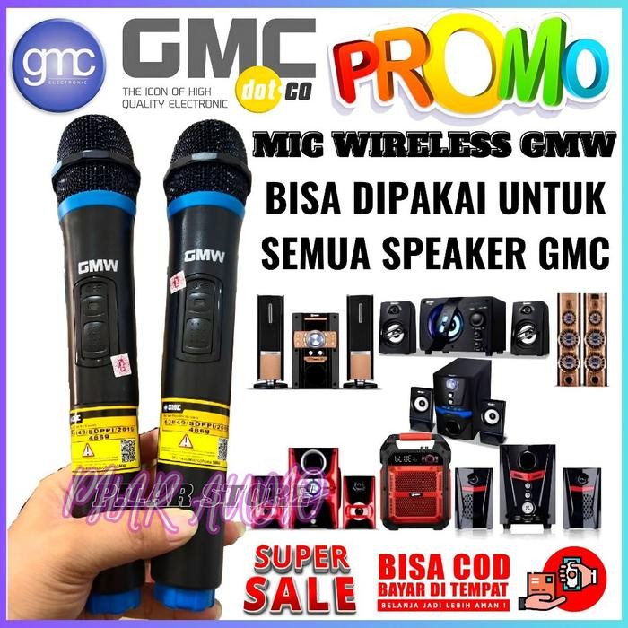 Best MURAH Mic Wireless GMC Seri GMW Khusus untuk Speaker GMC Microphone Professional Karaoke Untuk 