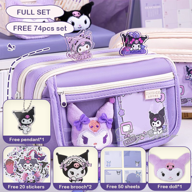 

Tempat alat tulis kotak pensil aesthetic Tas PenaTempat Pencil Tas Pensil kapasitas besar