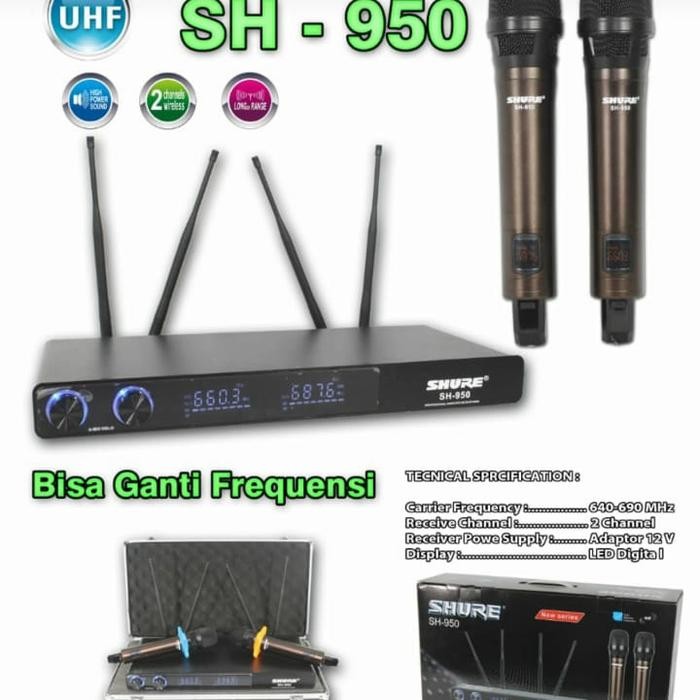Mic Wireless Shure SH 950 profesional original Shure Sh950 original