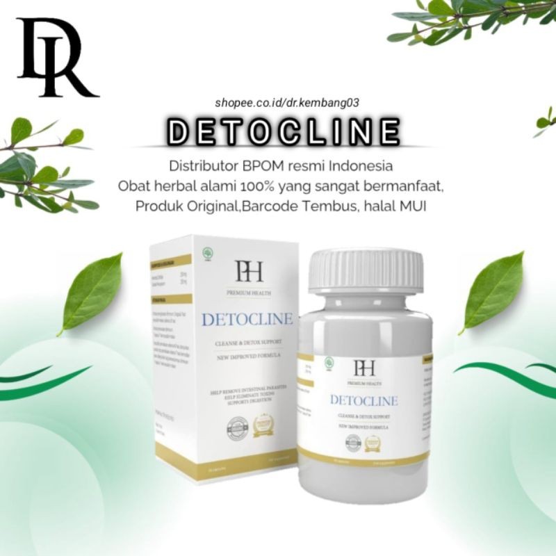 (Terlaris) Detocline Asli Obat Pembasmi Parasit Dalam Tubuh Terbaik Original BPOM