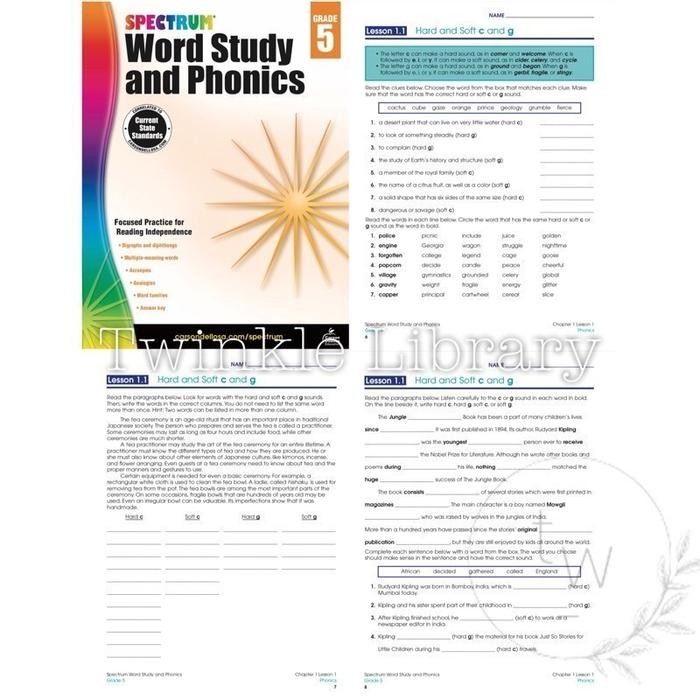BUKU CETAK Spectrum Phonics Grade K 1 2 - Grade 5