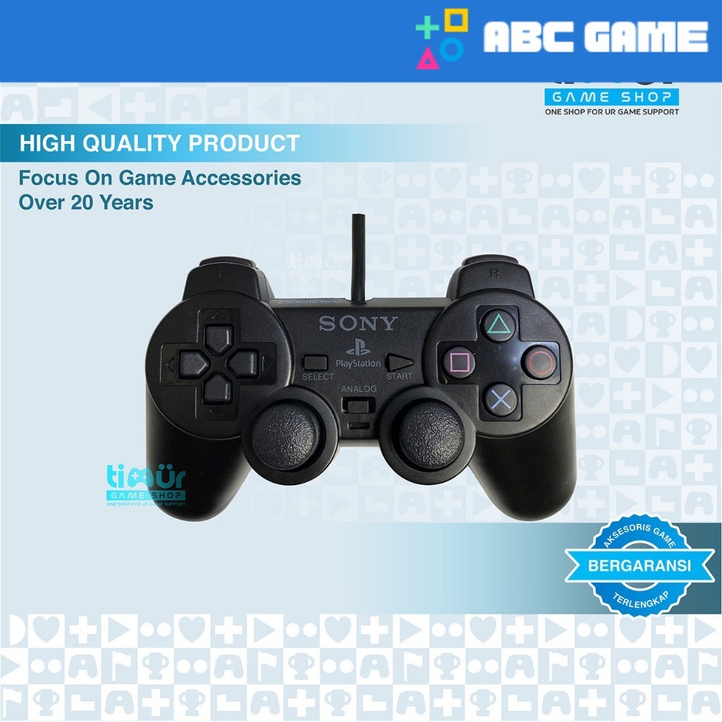 Stik Stick PS2 Ori Original Mesin Warna Hitam Baru