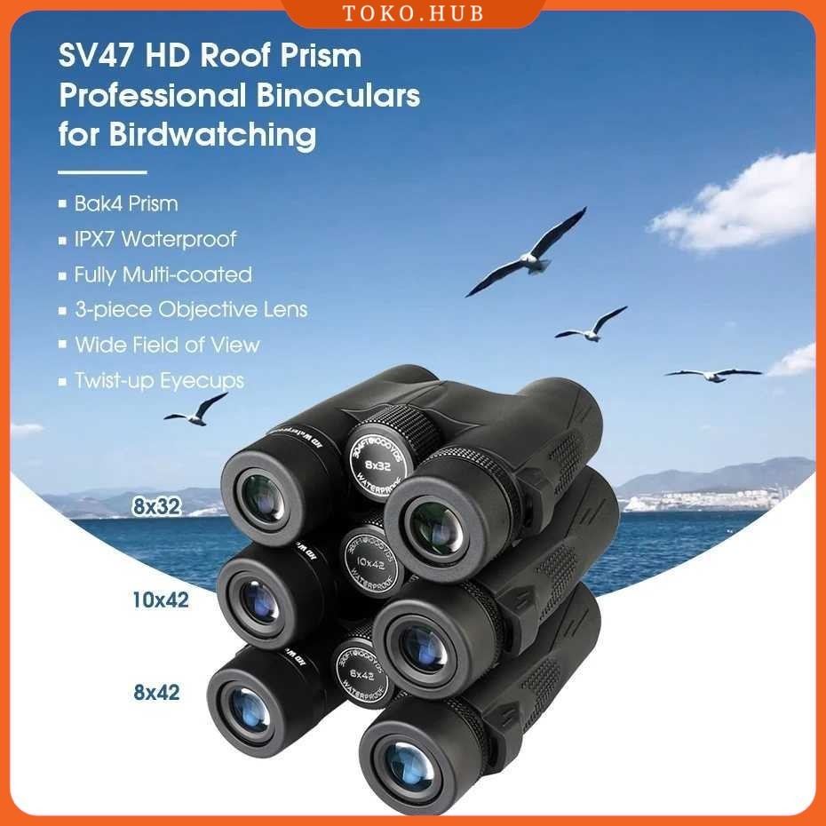 SVBONY Teropong Binocular HD BAK4 FMC Lens Birding Stargazing IPX7 - SV47