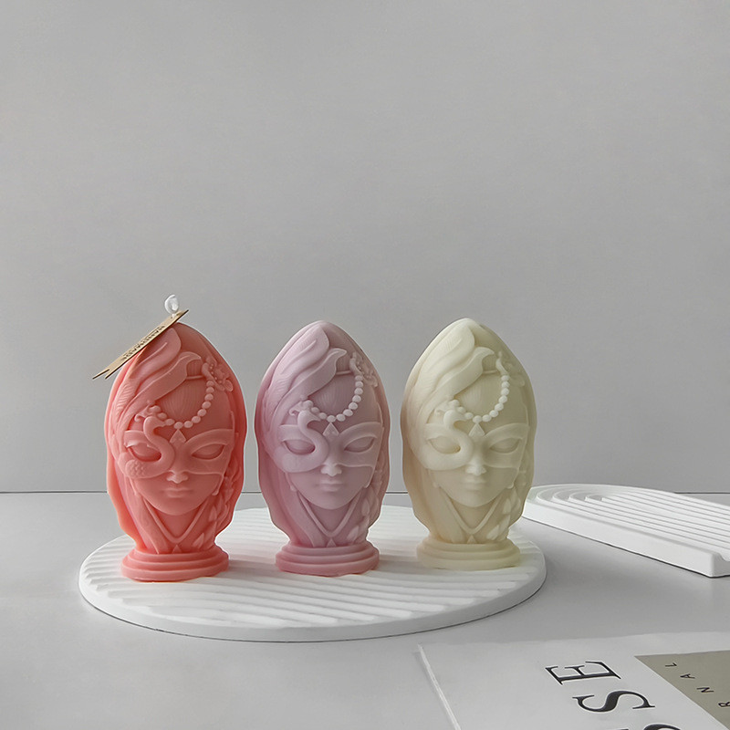 

Creative Veiled Lady Silicone Mold Handmade Aroma Candle Plaster Ornament Molds Home Decor Crafts Making