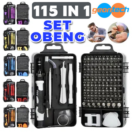 Obeng Set Lengkap 115 in 1 Obeng Hp Multifungsi