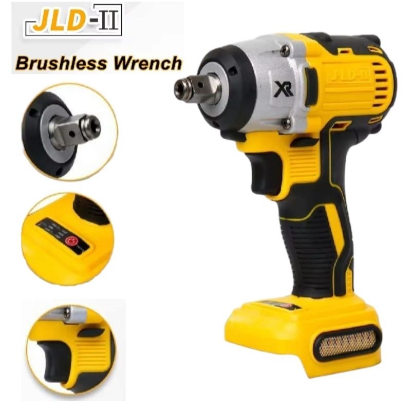 JLD-II JLD Cordless Impact Wrench Brushless 450nm impact UNIT ONLY Mesin Bor Untuk Baut 5001 Impact 
