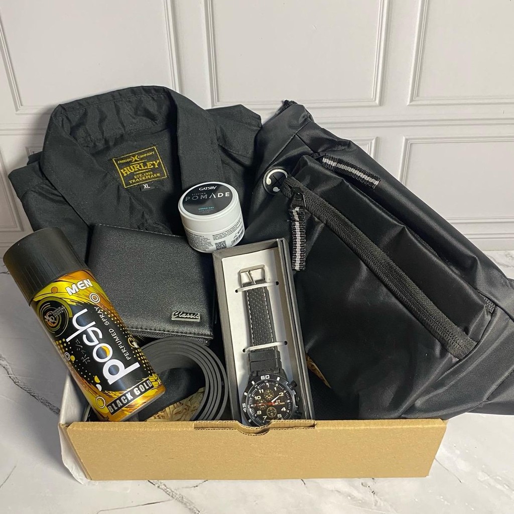 

(PAKET KEMEJA) HAMPERS COWO BEST SELLER HADIAH ULANG TAHUN ANNIV