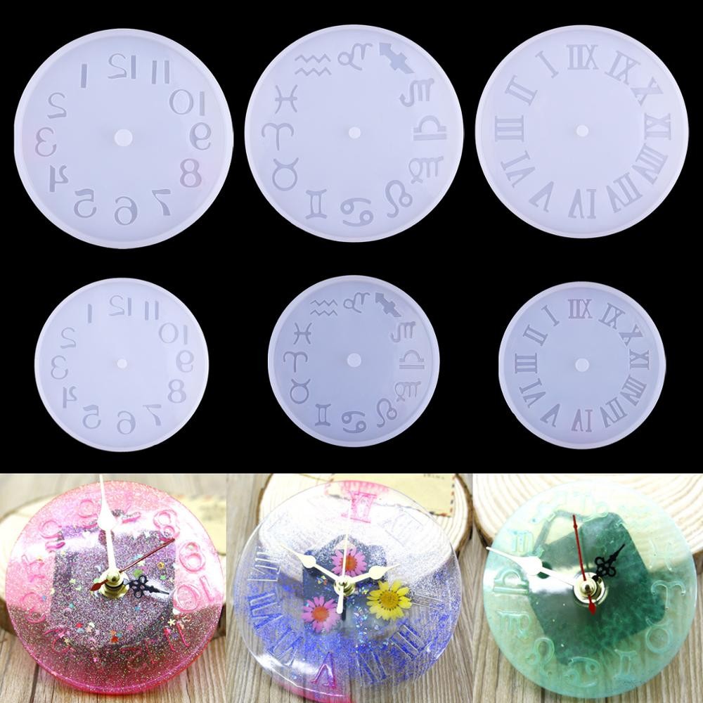 

Silicone Mold Clock Letter Molds For DIY Small Big Size Clock UV Epoxy Resin Silicone Casting Mould Jewelry Making Handmade Tool
