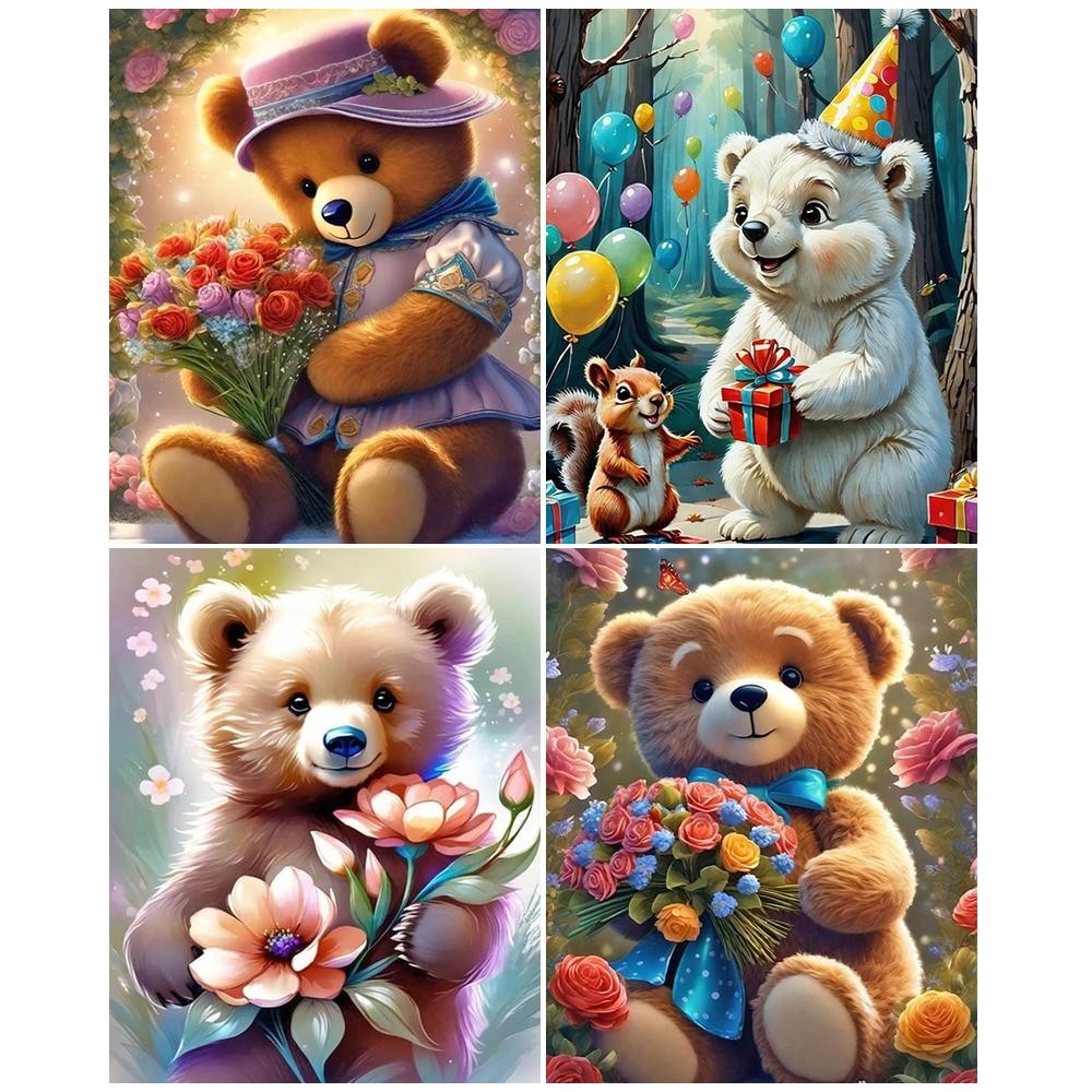 

GATYZTORY Pictures By Numbers To Paint Bear Pictures For Drawing By Numbers Handmade Oil Painting On Canvas Painting Decor