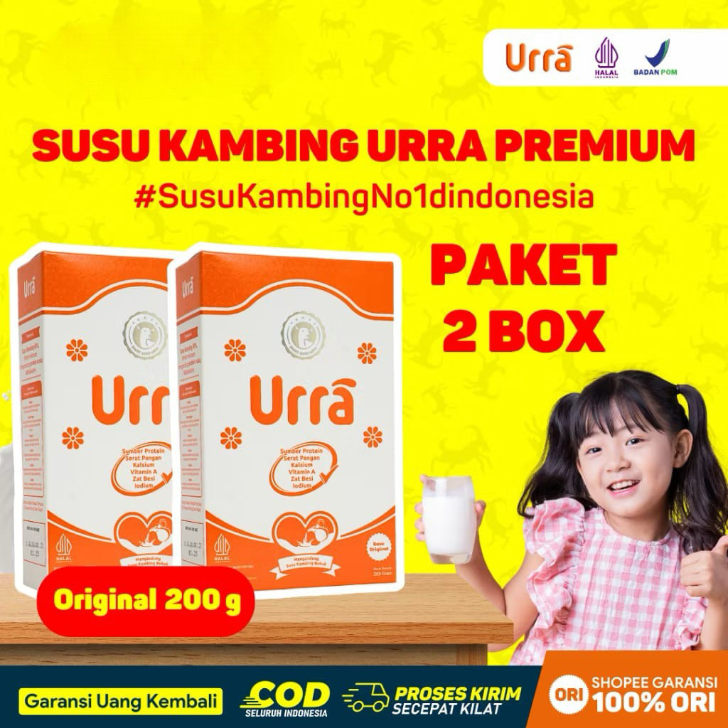 

TERLARIS 2 BOX URRA Susu Kambing Saneen Untuk Penambah Berat Badan & Tinggi Badan Anak
