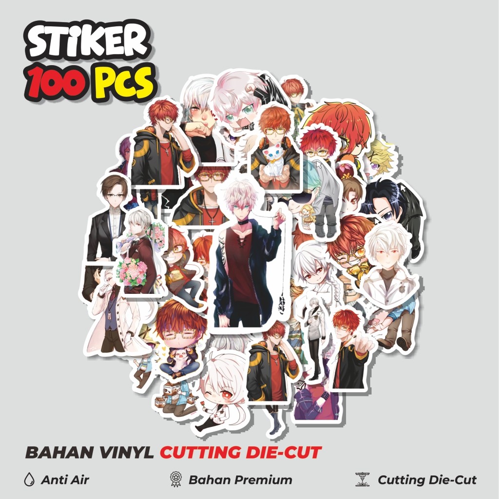 

Terbaru! 50 pcs Stiker Game Series Mystic Messenger Character Mix 1 Dekorasi Lucu Kreatif untuk Notebook, Skateboard, HP