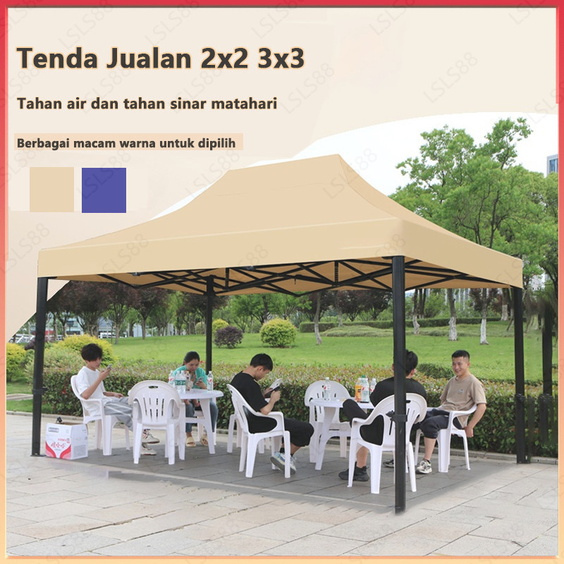Tenda Jualan 3x4 Full Set Tenda Lipat 2×2  Kerai Lipat Teleskopik Portable Waterproof Tenda Bazar