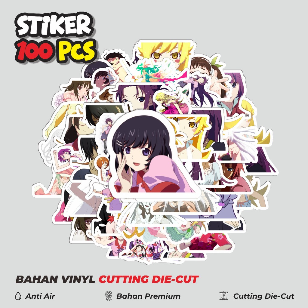 

Terbaru! 50 pcs Stiker Game Series Monogatari Karakter Mix 1 Dekorasi Lucu Kreatif untuk Notebook, Skateboard, HP