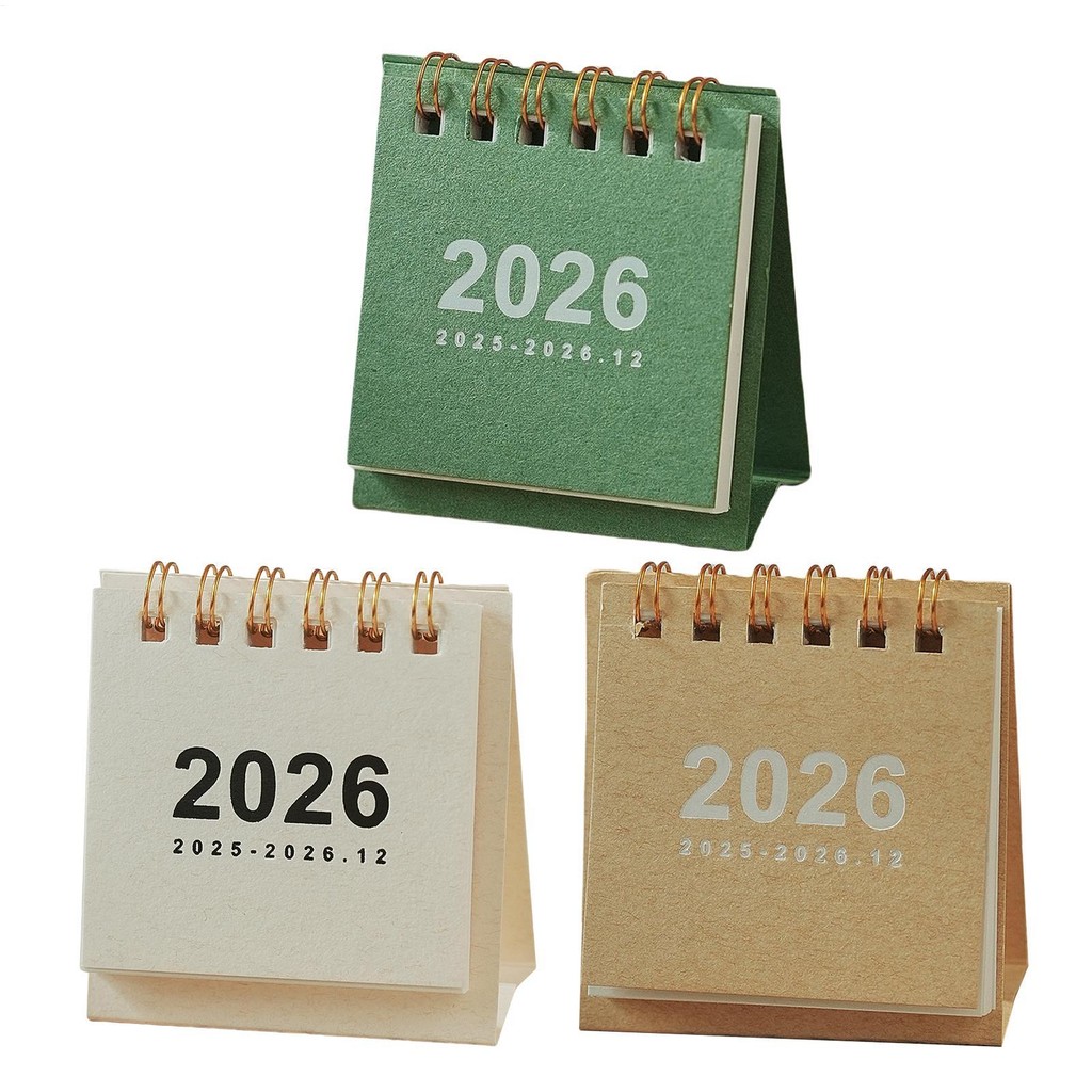 

2026 Desk Calendar 20 Months Calendar from may 2025 Dec 2026 Daily Scheduler Aesthetic Paper Offices Supplies Yearly Planner