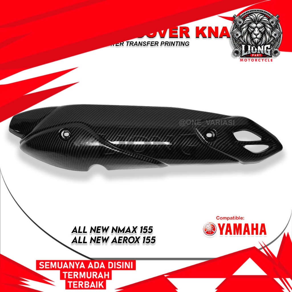 LIONGPART - COVER KNALPOT CARBON NEW AEROX 155 CONNECTED / NEW NMAX 155 CONNECTED TUTUP TAMENG PELIN