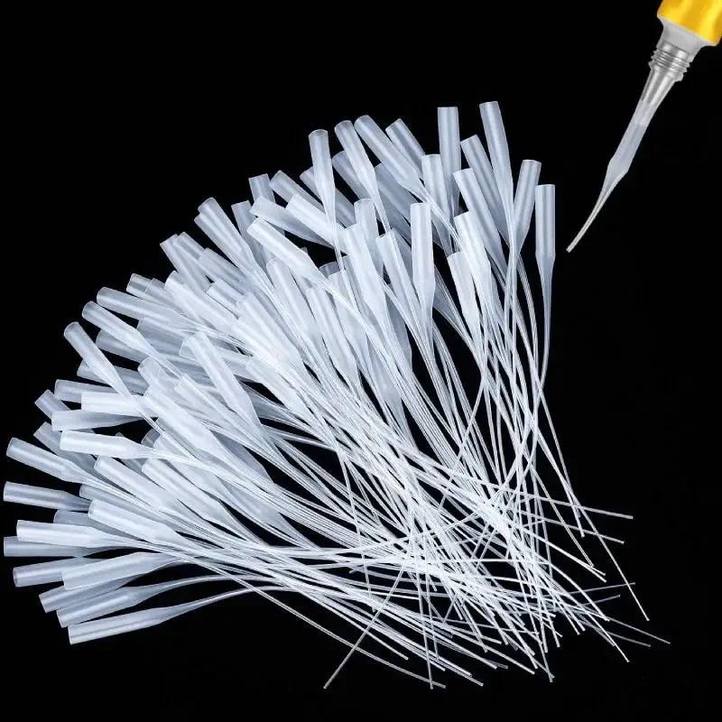 

50pcs Glue Micro Tips Plastic Bottle Extender Tips CA Glue Precision Applicator for Arts Crafts Hobby Projects Lab Dispensing