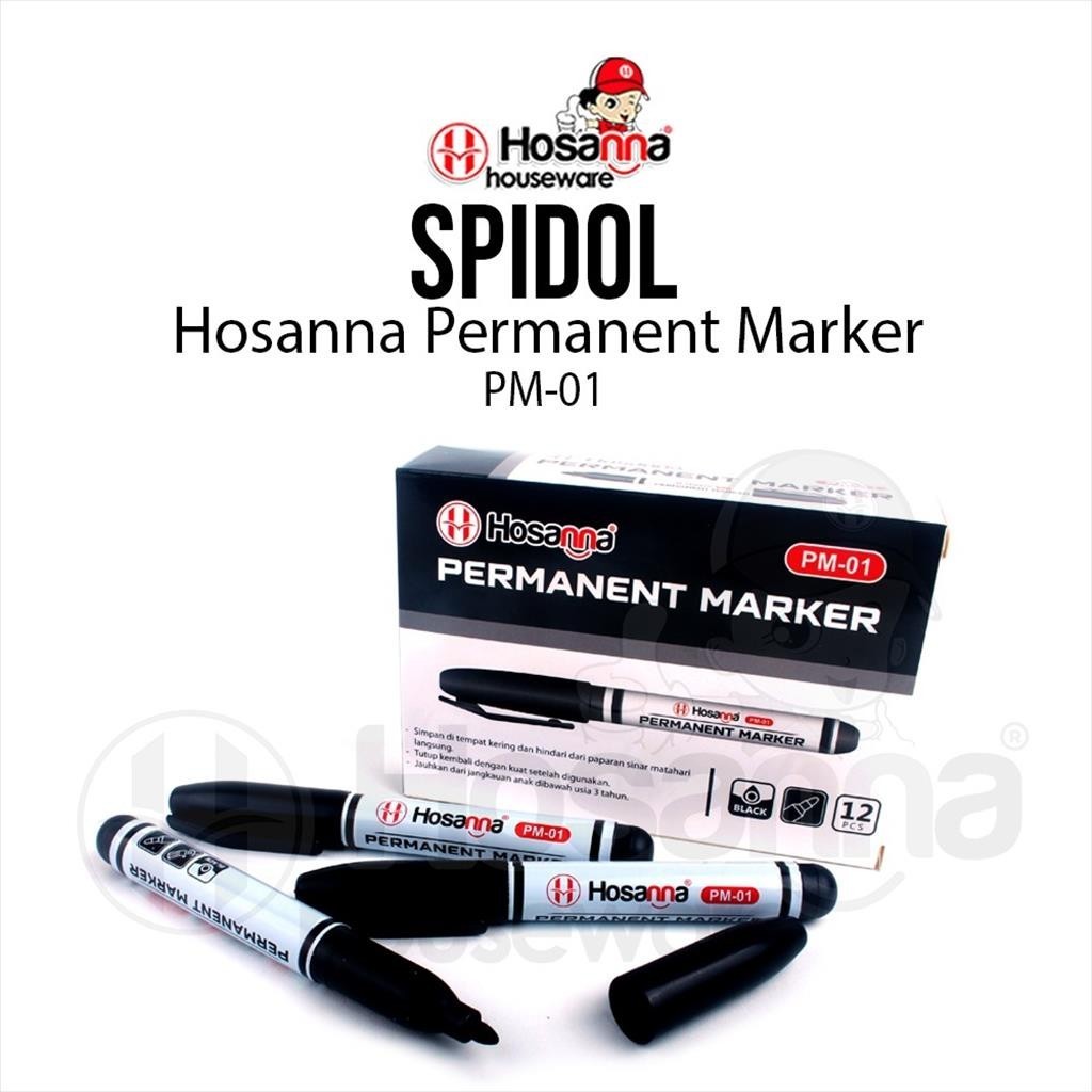 

♚12pcs Spidol Hosanna PM-01 Permanent Marker♚