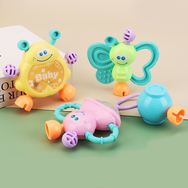 Mainan gigitan bayi SHAKE TEETHER isi 4 / Mainan Bayi 0-12 Bulan Teether Bayi [KIDDOSMART]