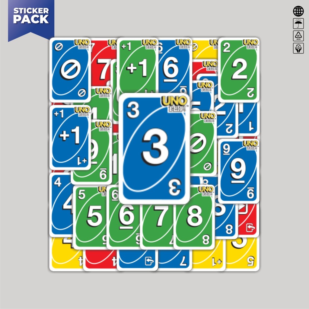 

[100PCS]Stiker Pack Stiker Game Kartu UNO V6 Aesthetic Vinyl Anti Air Dekorasi Sticker Laptop Buku Journal Koper Helm Casing HP Gitar Helm Skateboard