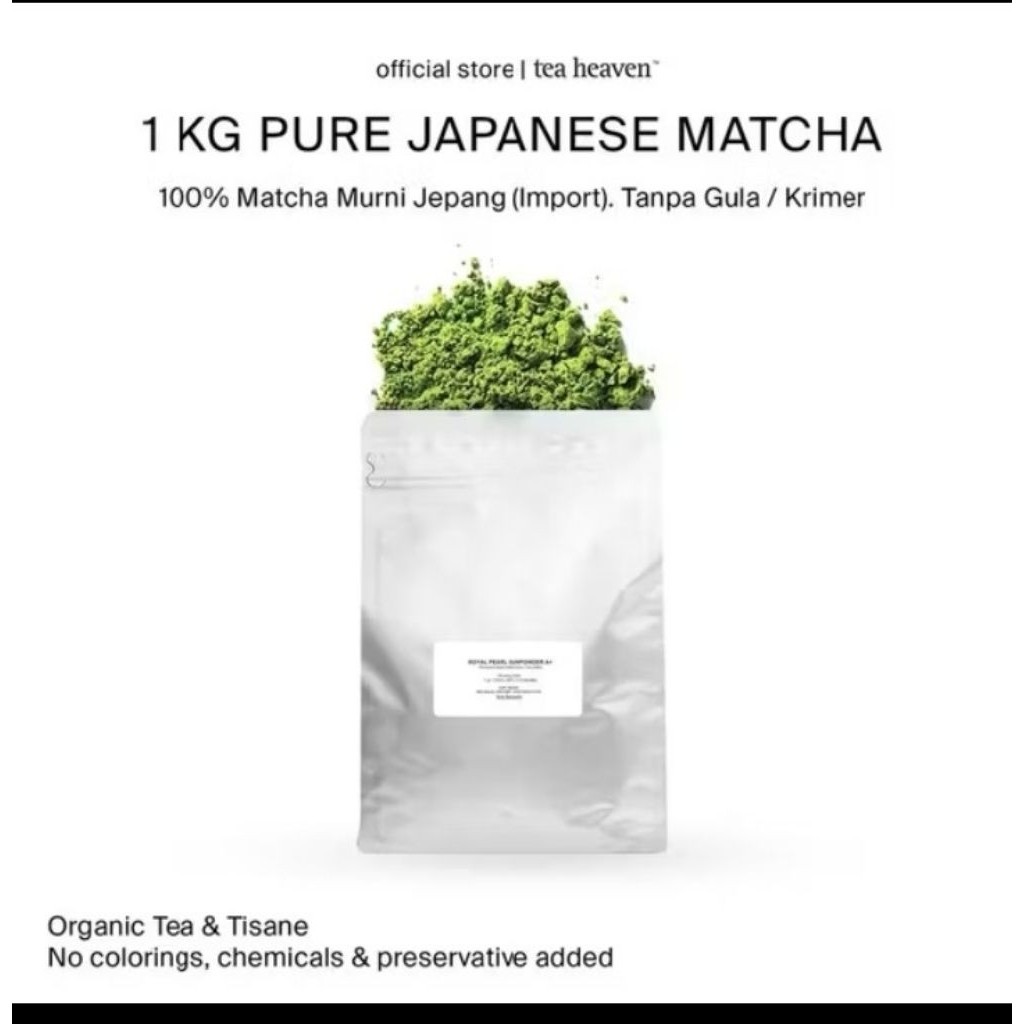 

pure matcha powder 1 kg-tea heaven pure japanese-matcha jepang original-matcha barista-matcha a-bubuk matcha jepang-barista matcha a