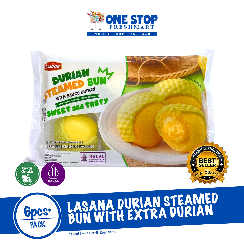 

LASANA DURIAN STEAMED BUN WITH EXTRA DURIAN SAUCE ISI 6PCS