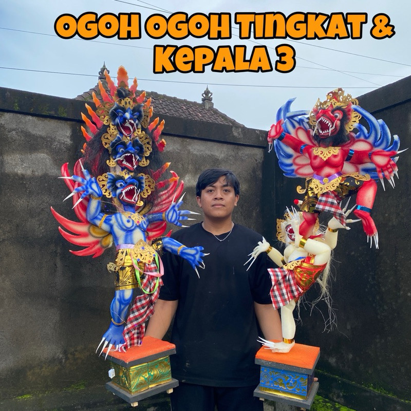 Ogoh Ogoh Jumbo Tingkat & Kepala 3 Ukuran 1 Meter Jumbo - Ogoh Ogoh Jumbo - Ogoh Ogoh Ganesha - Ogoh