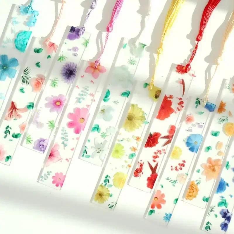 

1pc Flower Bookmark Transparent Daisy Epoxy Resin Book Marker Floral Page Marker For Best Friends Back To School Back To School