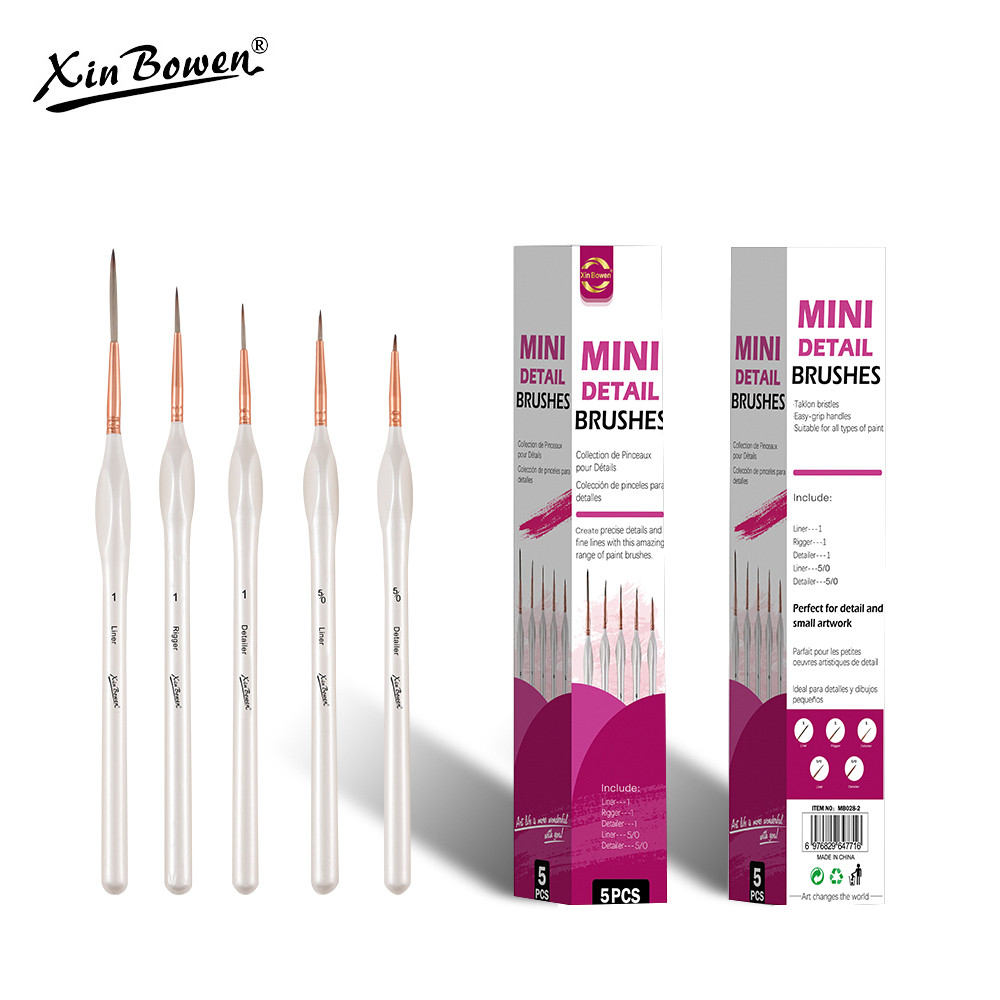 

Ultra-Fine Line Brush Set for Acrylic Watercolor Drawing Nylon Hook Pen Fine Point Oil Painting Tools Kit