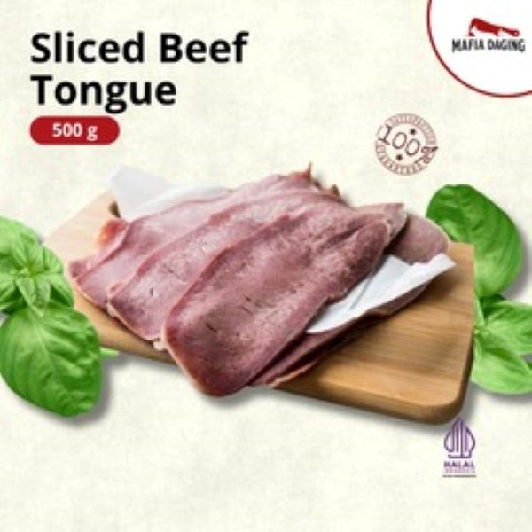 PROMO Lidah Sapi Slice Iris Tipis Local / Beef Tongue / Gyutan 500g.