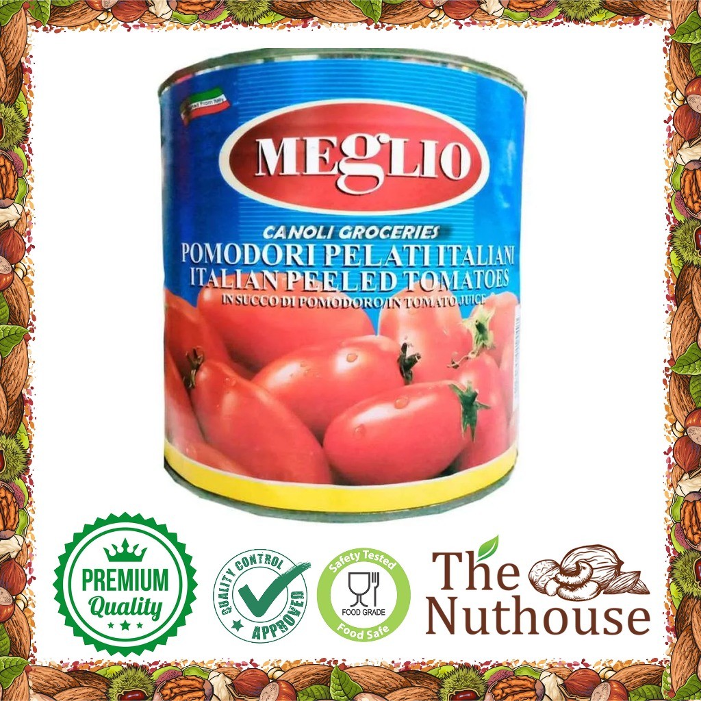 

Meglio Italian Whole Peeled Tomato / Tomat Kupas Utuh Itali 2.55kg [HALAL]