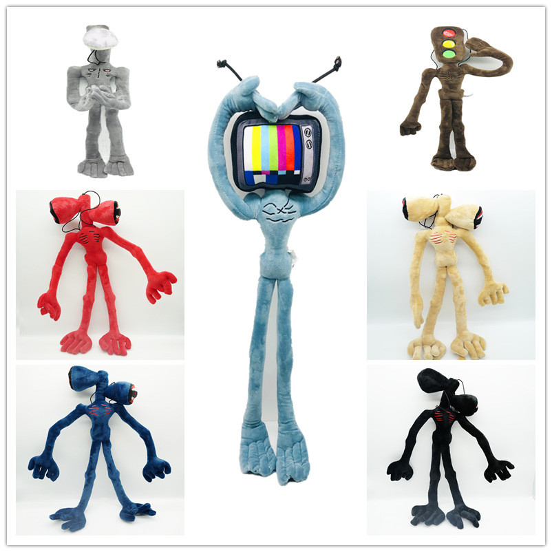 30-55cm Siren Head Plush Toy White Black Sirenhead Stuffed Doll Horror Character Figures Peluches To
