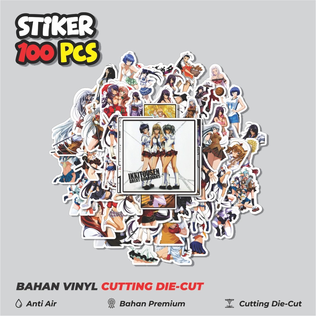 

Terbaru! 50 pcs Stiker Series Manga Ikki Tousen Karakter Mix Dekorasi Lucu Kreatif untuk Notebook, Skateboard, HP