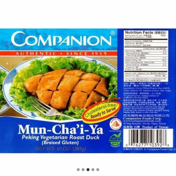

Promo Companion Vegetarian Mock Duck 285gr Mun Chai Ya/ Vegan Food