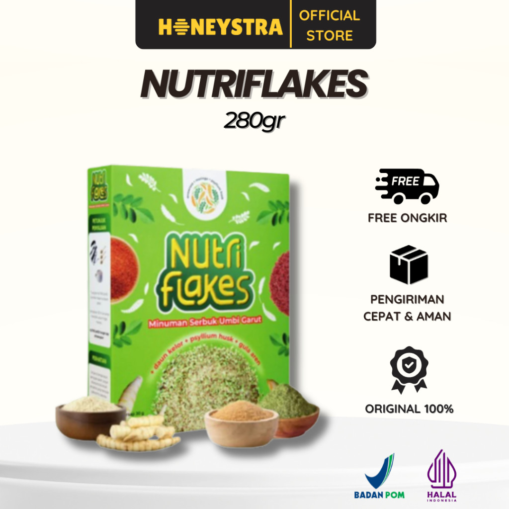 

Nutriflakes Sereal Umbi Garut Asam Lambung Original 1 Box