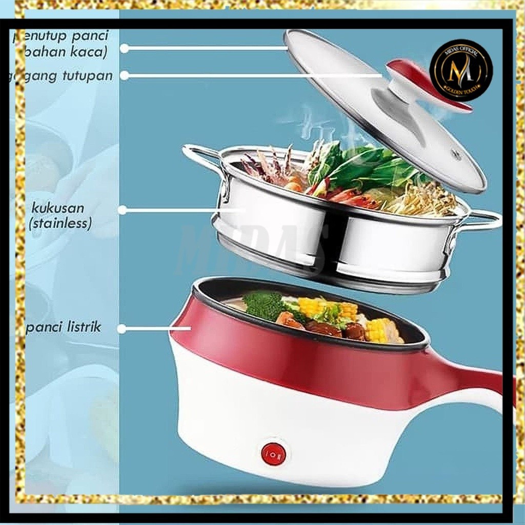 PANCI LISTRIK HIU PANCI MODEL STAINLESS DAN PLASTIK PANCI PANAS PEMASAK LISTRIK MULTIFUNGSI PANCI MA