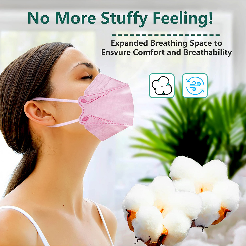 10 PCS Masker KF94 Dewasa Warna 4ply Layer Disposable Adult Earloop Korea Protective 3D Face Mask