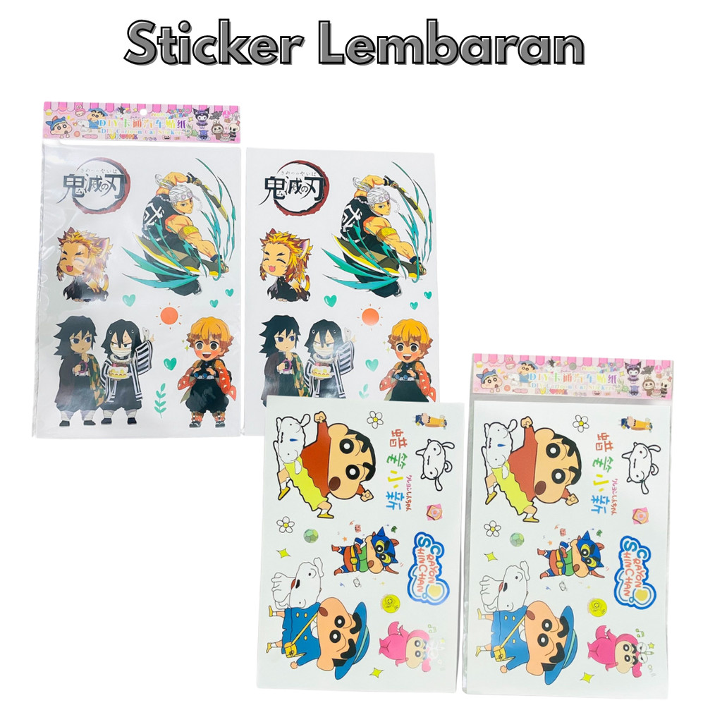 

Paket 6 Pcs Sticker Karakter Anime Stiker Aesthetic Stiker Lembaran Lucu Stiker DIY Waterproof