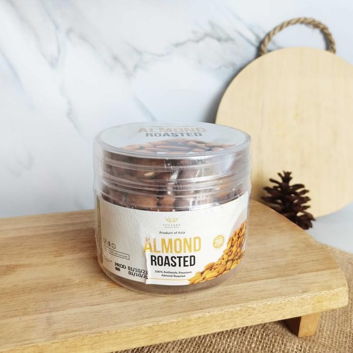 

Best Seller Kacang Almond Panggang Kupas - Roasted Almond 1kg Premium Sultani Snacks Food - 200gr