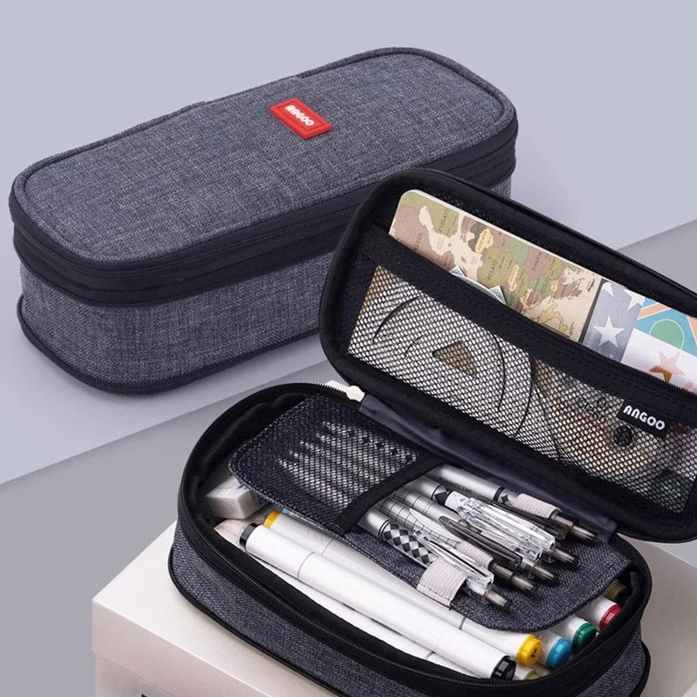 

Large Capacity Pencil Case Dirt-Resistant Student Stationery Organizer Multi-Compartment Pen Pouch For School & Office Supplies