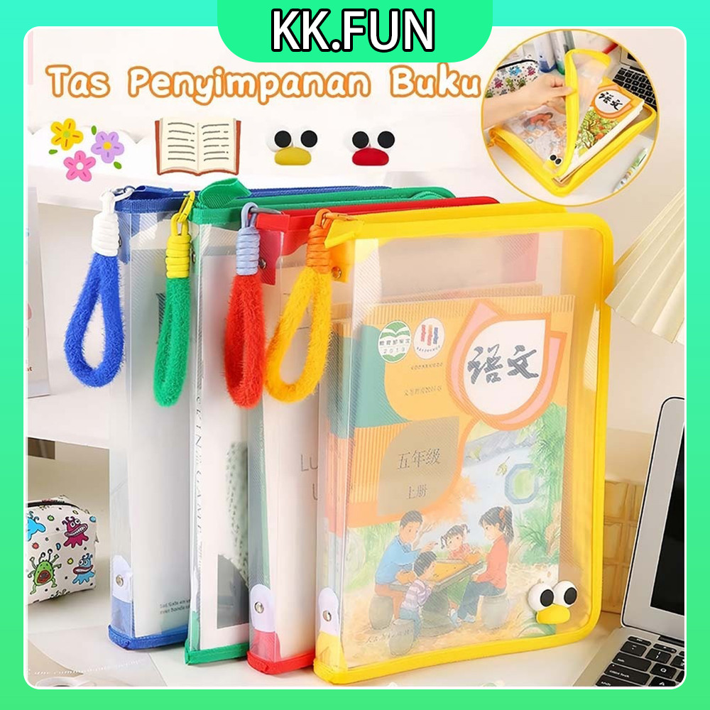 

MAP PLASTIK A4 FILE HOLDER Tas Resleting Transparan Map Tas Les Dokumen Sekolah