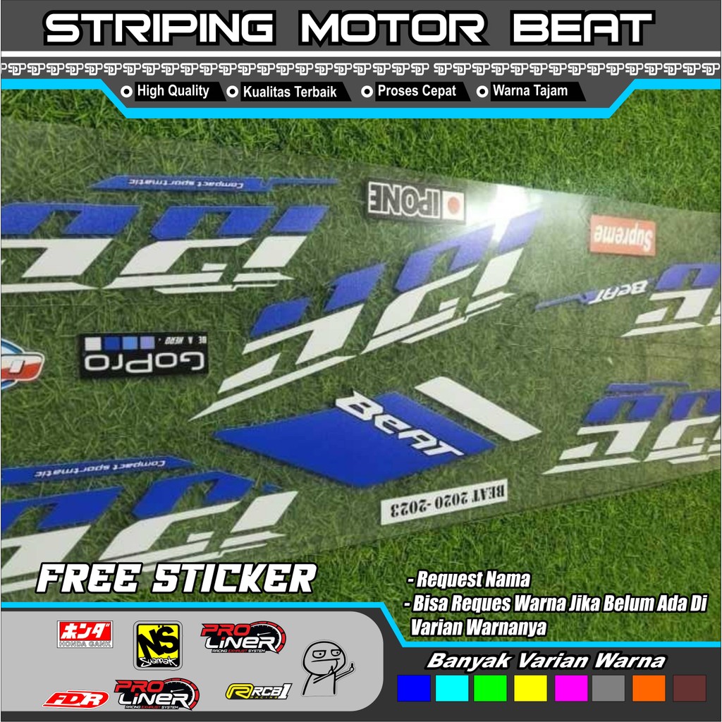 Striping Transparan List Vietnam Honda Beat Deluxe 2020/2021/2022/2023/204 | Stiker Beat Street New 