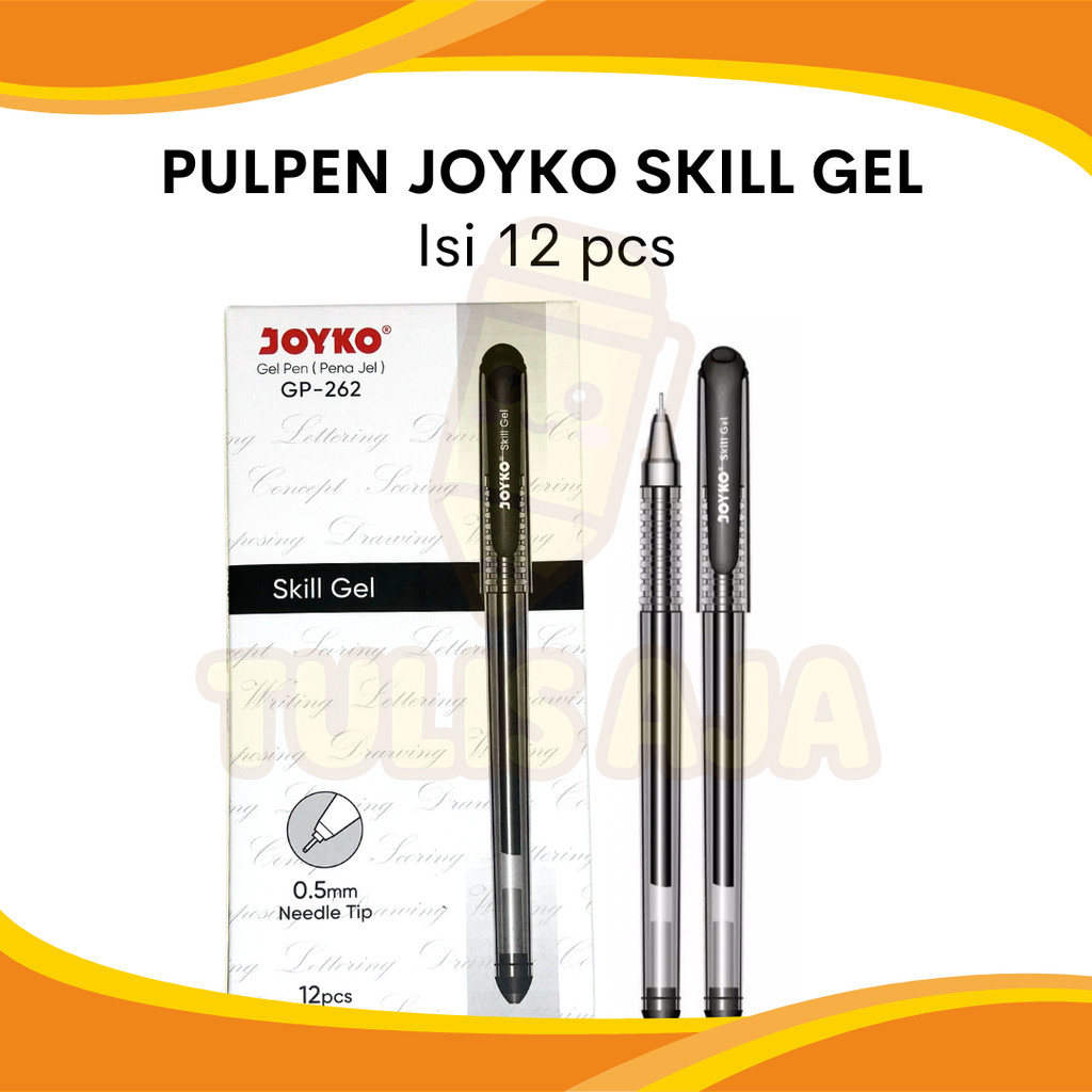 

PULPEN GEL JOYKO GP-262 SKILL GEL 0.5MM PER LUSIN ISI 12 PCS