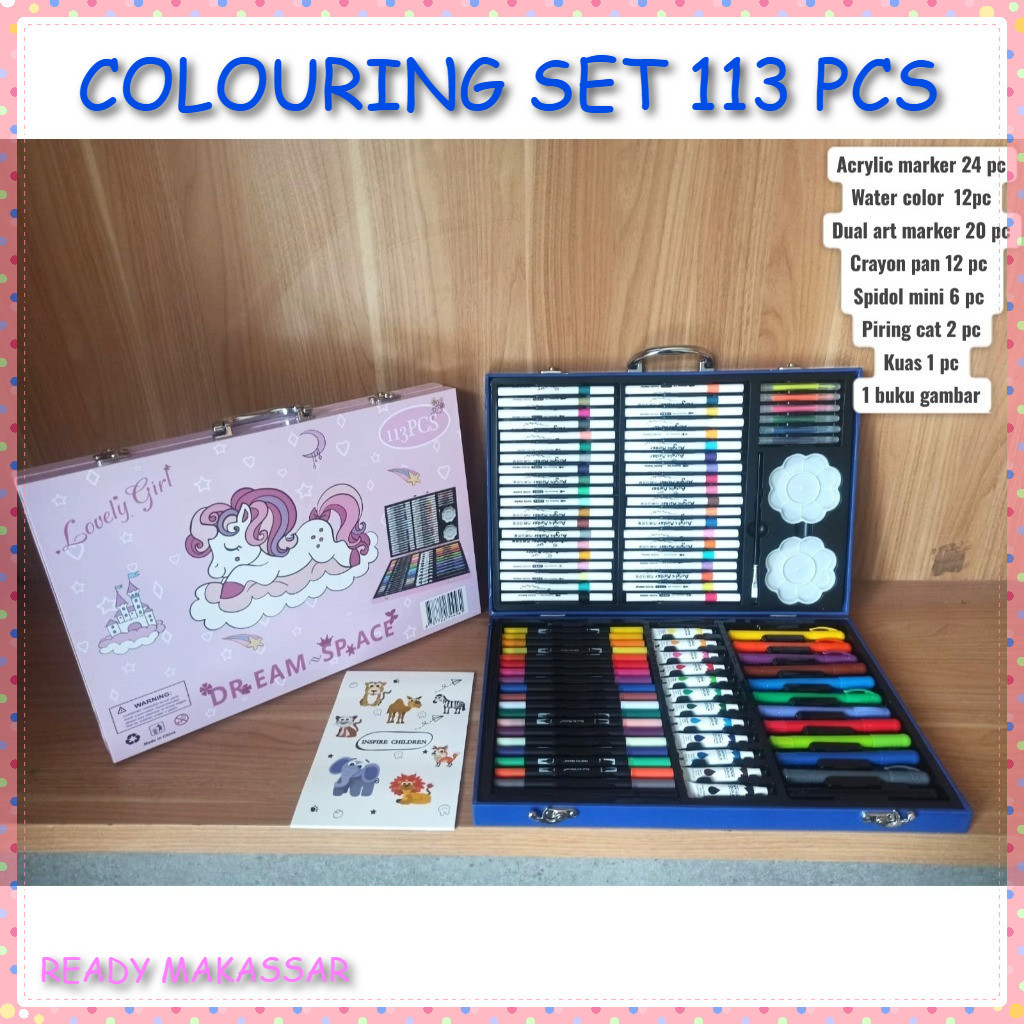

Crayon Koper Alat Mewarnai Menggambar Anak /Crayon Set 113 Pcs / Alat Lukis Crayon Anak - BLENDA