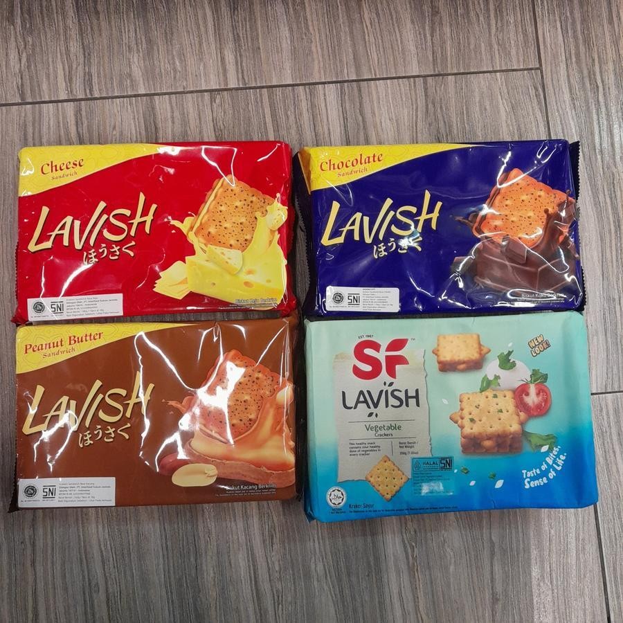 

Lavish Sandwich Crackers Biskuit Rasa COKLAT / KEJU / PEANUT BUTTER / VEGETABLE 180gr