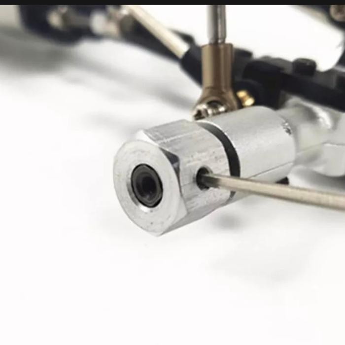 Hex adapter hex roda pelek 5mm ke 12mm RC MN WPL - Putih