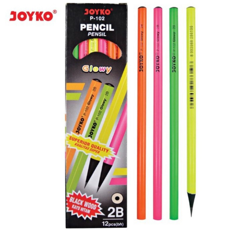

Pensil 2B Joyko P-102 Glowy ( 1pak/12pcs )