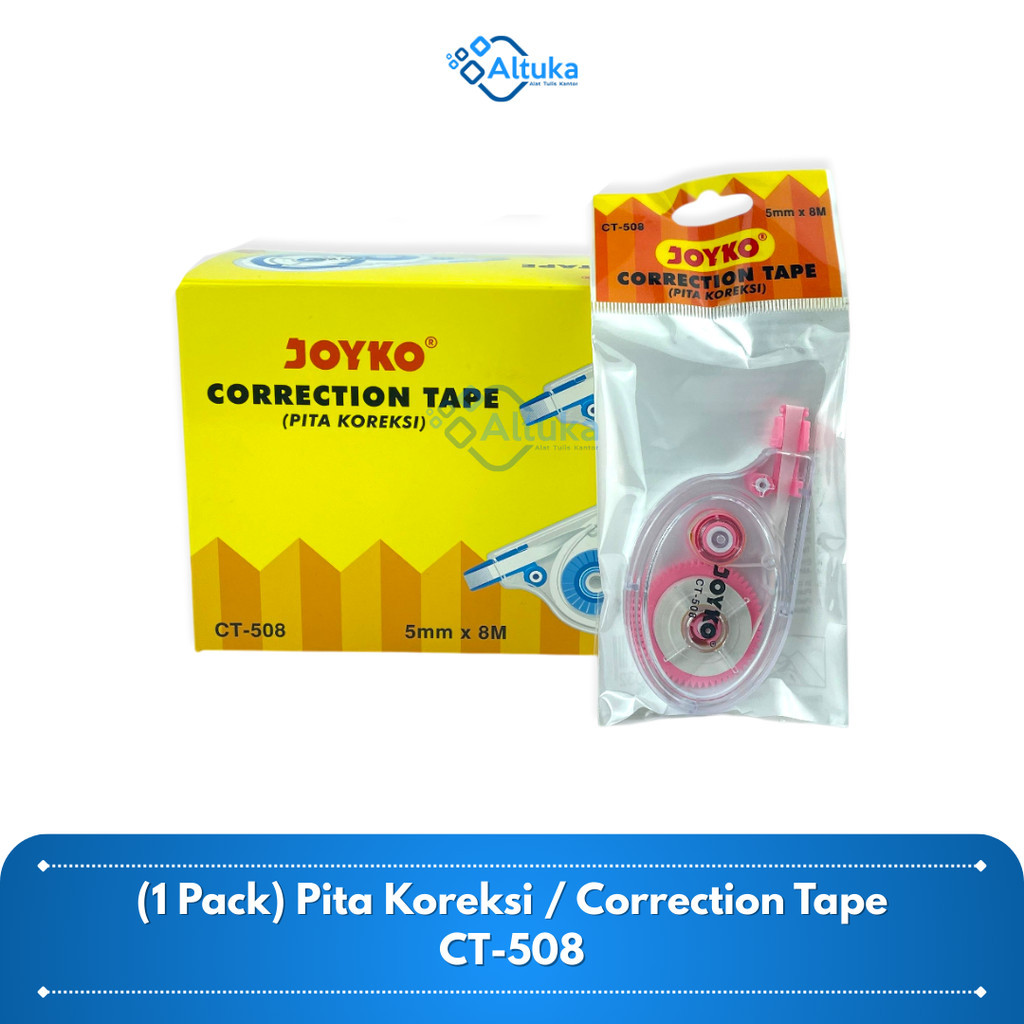 

(12 Pcs) JOYKO Pita Koreksi Correction Tape Koreksi Penghapus CT-508