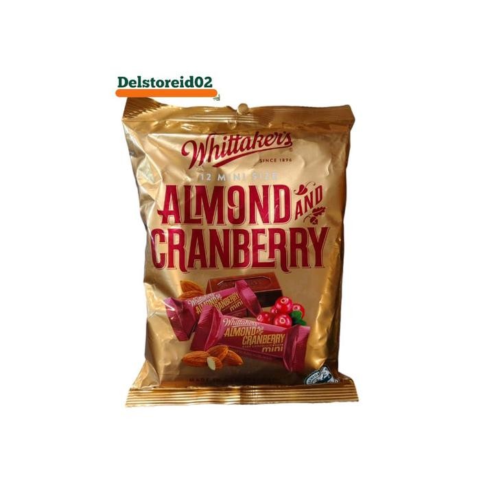 

Whittaker's 12 mini size almond and cranberry 180gr